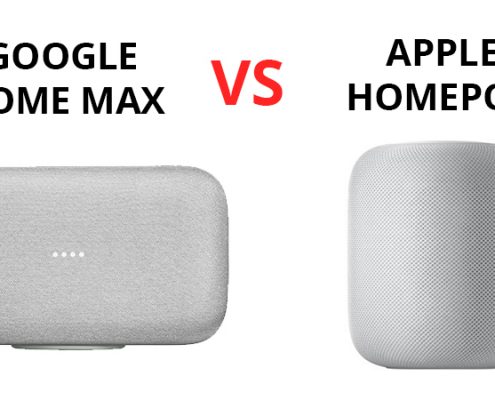 google home max, vs, apple homepod, apple, slimme speaker, smart speaker, voice assistant, spraakassistent, assistent, google assistant, versus, vergelijking, verschil, benelux, nederlands, belgie