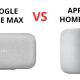 google home max, vs, apple homepod, apple, slimme speaker, smart speaker, voice assistant, spraakassistent, assistent, google assistant, versus, vergelijking, verschil, benelux, nederlands, belgie